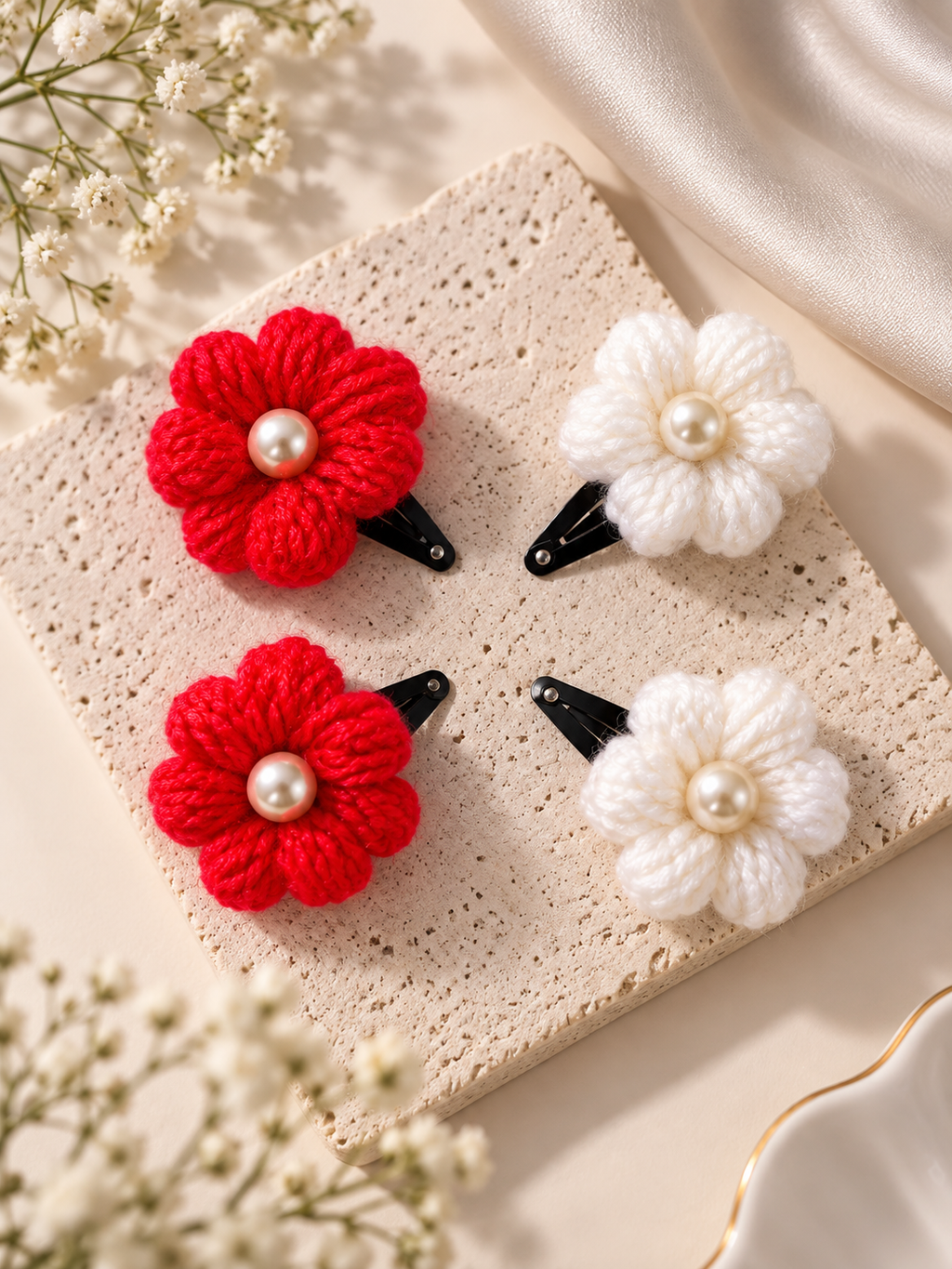The Bloom Duo (Crochet Flower Pin Bundle)