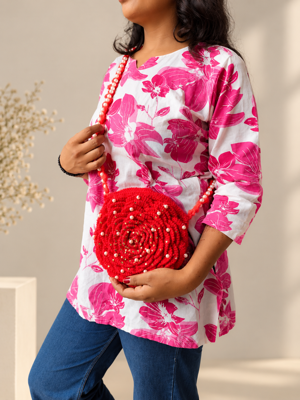 The Rosé Bloom Bag (9")
