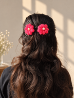 Crochet Pearl Flower Hair Clips🌸